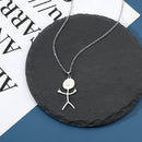 Funny Stickman Pendant Necklace 