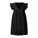 Dress with short ruffle sleeves 