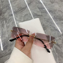 Rimless Retro Sunglasses
