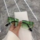 Rimless Retro Sunglasses