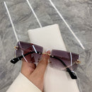 Rimless Retro Sunglasses