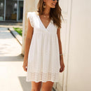 Dress with short ruffle sleeves 