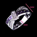 Criss Cross Crystal Ring 