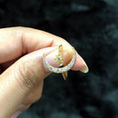 Half moon star ring 