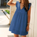 Dress with short ruffle sleeves 