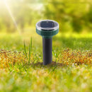 Solar-powered mole repeller