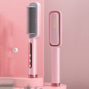 Straightening iron &amp; curling brush