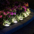 Solar powered LED disc lights
