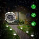Solar powered LED disc lights