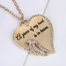 Angel wing heart necklace