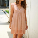 Dress with short ruffle sleeves 