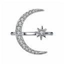 Half moon star ring 