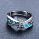 Criss Cross Crystal Ring 