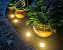 8 LED outdoor solar disc light 