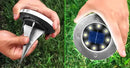 8 LED outdoor solar disc light 