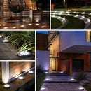 8 LED outdoor solar disc light 