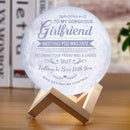 3D moon lamp with text 