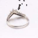 V-shaped Sterling silver ring