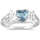 Mom Heart Opal Ring 