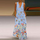 Butterfly Sleeveless Maxi Dress