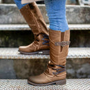 Vintage Leather Zip Boots