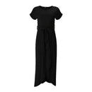Short Sleeve Round Neck Maxi Dress