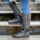 Vintage Leather Zip Boots