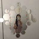 Hexagonal Sticky Mirror (12 Pieces)