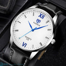 Men's Leather Bracelet Wristwatch
