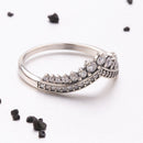 V-shaped Sterling silver ring