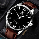 Men's Leather Bracelet Wristwatch