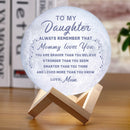 3D moon lamp with text 