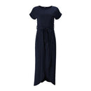 Short Sleeve Round Neck Maxi Dress