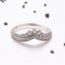 V-shaped Sterling silver ring