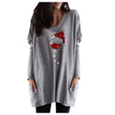 Wine &amp; Santa Hat Sweatshirt for Women