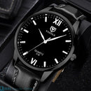 Men's Leather Bracelet Wristwatch