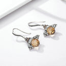 Crystal Drop Bee Earrings