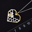 Honeycomb Heart Necklace