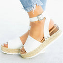 Open Toe Ankle Strap Wedges