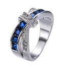 Criss Cross Crystal Ring 
