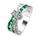 Criss Cross Crystal Ring 