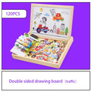 Magnetic drawing and puzzle board