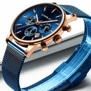 Chronograph Mesh Belt Men's Watch
