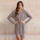Wrap Dress with Long Sleeves
