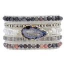 Magical Labradorite &amp; Druzy Crystal Braided Bracelet
