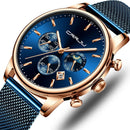 Chronograph Mesh Belt Men's Watch