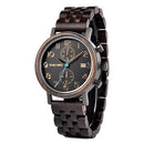 Men's watch in wood and steel