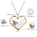 Honeycomb Heart Necklace
