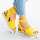 Open Toe Ankle Strap Wedges