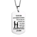 From Mom to Son - Stainless Steel Dog Tag Necklace